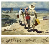 Charles Hawes Watercolor Entitled Saturday Morning